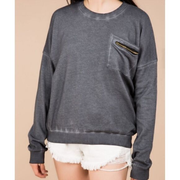 ‎POL Washed Pocket Sweatshirt - Picture 1 of 6